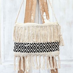 Ariana Structured Sling Bag with Fringed-4