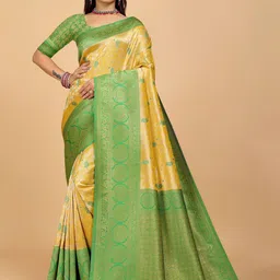 Indian Fashionista Ethnic Motifs Zari Organza Banarasi Saree-picture-29