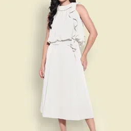 SHOWOFF Ruffle Halter Neck Top With Skirts Co-Ords-image-66