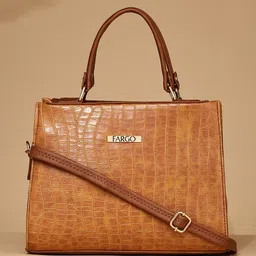 FARGO Textured PU Structured Handheld Bag with Quilted-7