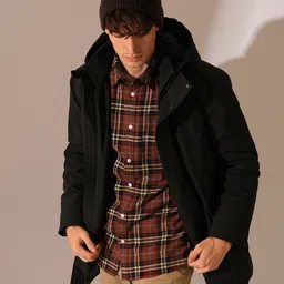 SELECTED Men Spread Collar Tartan Checked Cotton Slim Fit Casual Shirt-image-51