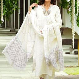 Anni Designer Floral Printed V-Neck Straight Kurta with Trousers & Dupatta-image-33