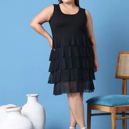 theRebelinme Women Plus Size Layered A-Line Midi Dress-image-78