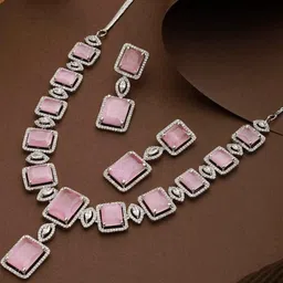 TIYARA Silver-Plated Brass Jewellery Set-image-4