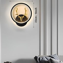 FILLISKA Black & Gold-Toned Aluminium Contemporary Abstract Shaped Shaped Wall Lamp-image-31