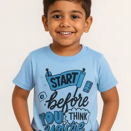 GUCHU Boys Typography Printed Raw Edge T-shirt-picture-8