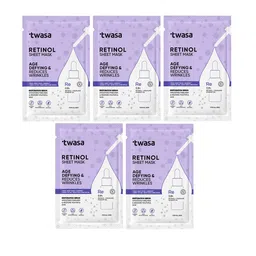 Twasa Set Of 5 Retinol Sheet Mask For Anti Aging - 20 g Each-18