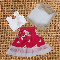 satyamfab Girls Embroidered Ready to Wear Lehenga & Blouse With Dupatta-image-38