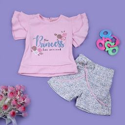 V-Mart Girls Printed Pure Cotton Top With Shorts-image-41