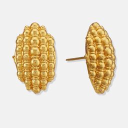 Anouk Gold-Plated Oval Shaped Studs image 2