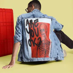 Bene Kleed Gender-Fluid Mood Switch Oversized Denim Jacket with Detachable Back Panel-55