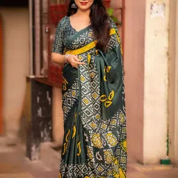 KALINI Batik Silk Blend Saree-image-13