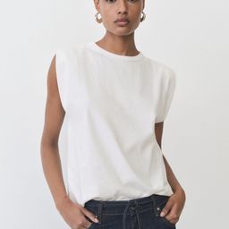 MANGO Women Sleeveless Pure Cotton T-shirt-image-70