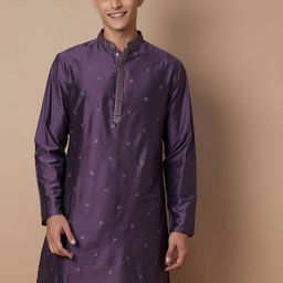 Melange by Lifestyle Men Embroidered Thread Work Kurta-image-47