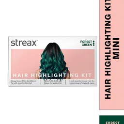 Streax Mini Hair Colour Highlight DIY Application Kit - Forest Green-16