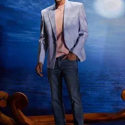 Eleven Brothers Self Design Single Breasted Blazer-image-77