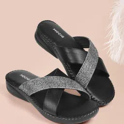 Mochi Women Embellished Open Toe Flats-29