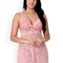 chia fashions Women Self Design Shoulder Straps Baby Doll-image-45