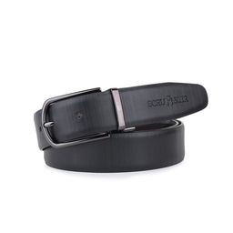 JND Men Textured Leather Reversible Formal Belt-image-94