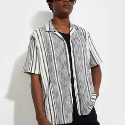 max Men Opaque Striped Casual Shirt-image-98