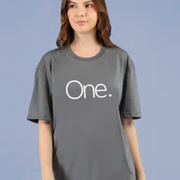 Mast & Harbour Women Typography Printed Drop-Shoulder Sleeves T-shirt-picture-15