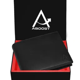ABOOST Men Leather Zip Coin Pocket Two Fold Wallet-40