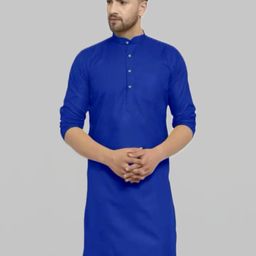 ANUJ FASHION Men Cotton Solid Straight Kurta-image-90