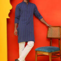 Anouk Rustic Men Regular Kurta with Pyjamas-image-27