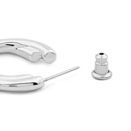 Accessorize Chunky Twist Circular Half Hoop Earrings image 4