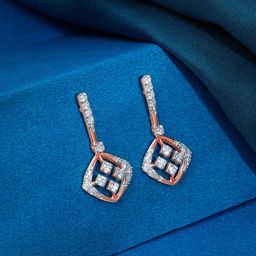 GIVA 18KT Rose Gold Quadra Muse Lab Grown Diamond Earrings-image-25