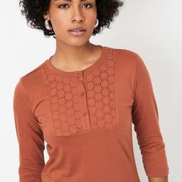 max Women Printed Raw Edge T-shirt-image-33