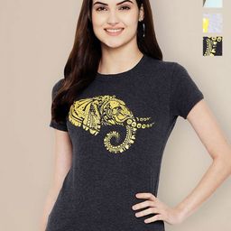 Metronaut Women Typography 3 Printed Applique T-shirt-image-85