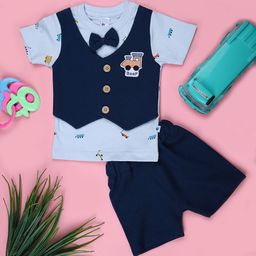 V-Mart Boys Printed T-shirt with Shorts-image-9