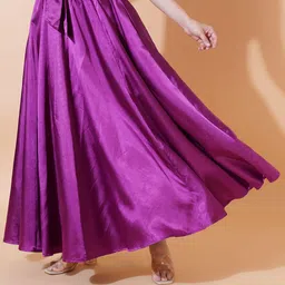 IX IMPRESSION Flared Drawstring Maxi Skirt-image-2