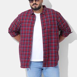 Hardsoda by The Indian Garage Co Men Checked Spread Collar Casual Shirt-image-22