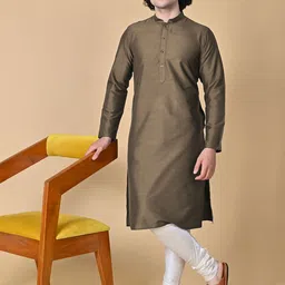 MAAHI FABS Men Solid Daily Cotton Straight Kurta-image-31