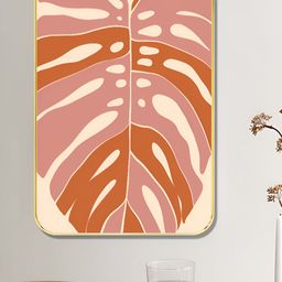 Livin'luxe Pink & Brown Monstera Leaf Wall Art-picture-32