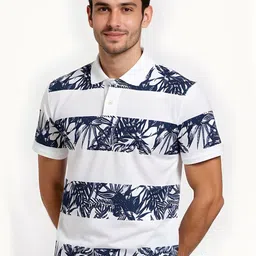 SZN Tropical Printed Polo Collar Moisture Wicking T-shirt-picture-10