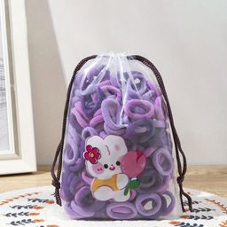 LYTIX Girls Set Of 100 Ponytail Holders-3