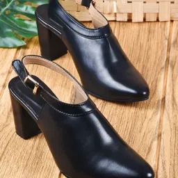 Try Me Women Pointed Toe Block Sandals-12