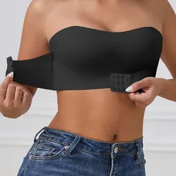 Poftik Strapless Full Coverage Non Padded Bandeau Bra-picture-18