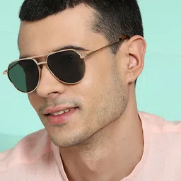 John Jacobs Unisex Aviator Sunglasses with UV Protected Lens 127321-13