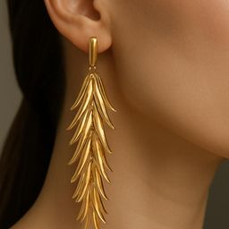 ISHTAARA Gold-Plated Stainless Steel Earrings-22