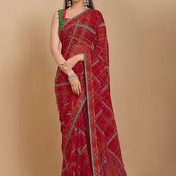 KALINI Poly Chiffon Bagh Saree-12