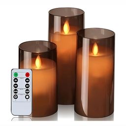 XERGY Grey 3 pieces Pillar Candle-14