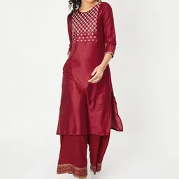 max Women Geometric Yoke Design Kurta-picture-26