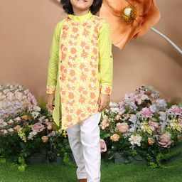 LIL PITAARA Boys Printed Regular Pure Cotton Kurta with Pyjamas-image-25