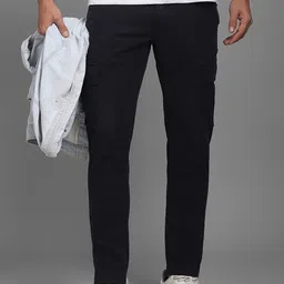 Louis Philippe Jeans Men Slim Fit Mid-Rise Cotton Trousers-image-91