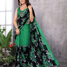 Lookmark Floral Printed Pure Georgette Saree-image-39