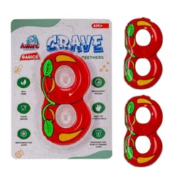 Adore Kids Pack of 2 Red & Green Double Cherry Shape Crave Water Filled Teethers-57